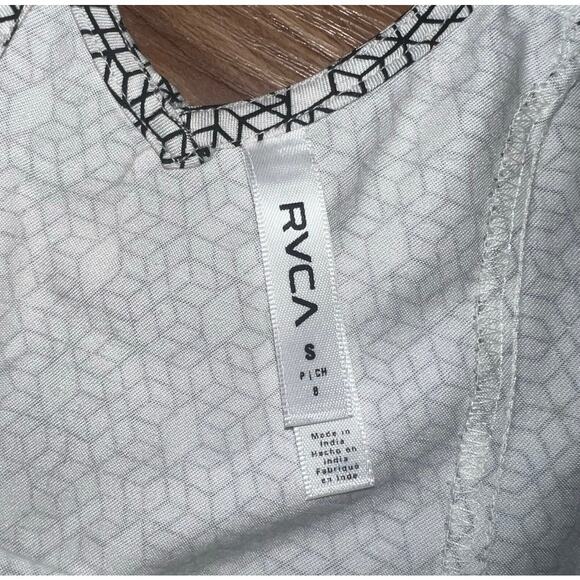 RVCA Strappy Blue and White Diamond Abstract Print Dress Size Small - Picture 10 of 10
